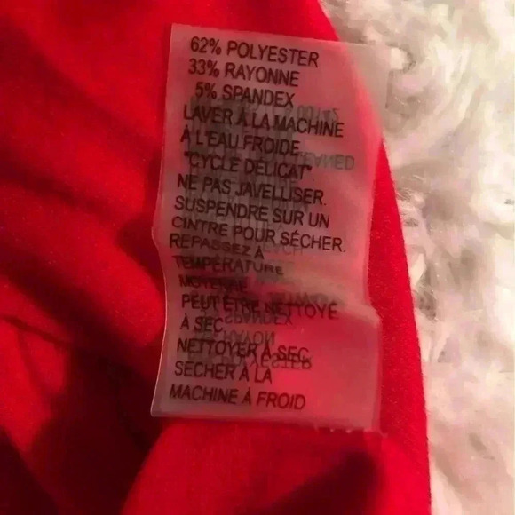 Peter Nygard Designer Red XL Cowl Neck Pullover blouse stretch 3/4 sleeves - Picture 6 of 6